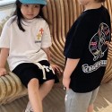  クロムハーツ激安 ブランド子ども服パロディ夏春秋トップス キッズベビー服男の子 女の子クロムハーツ 男児 女児Tシャツユニセックスプリント半袖Tシャツ 子供服 クロムハーツキッズ ベビー トップス