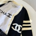 3点セットハイブランド韓国風シャネル TシャツニットVネックカーディガンミニ黒スカートchanel キッズ 激安 ブランド子ども服パロディ夏春秋冬 女の子  女児Tシャツ子供服 キッズ ベビー トップス