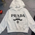 ハイブランドプラダ prada 韓国風パーカーパンツセットアップ女の子男の子裏起毛キッズボーイズ ガールズ2点セット prada ユニセックスジュニア こども服トップス キッズベビー服プリント洋服 子供服 キッズ ベビー トップス