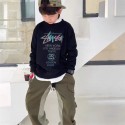  激安ステューシーパーカー裏起毛あり ブランド子ども服パロディ冬春秋stussy ボーイズ ガールズ ユニセックスジュニア パーカー激安こども服プリント子供服 キッズ ベビー トップスブランドコピー服子供服 ベビー服