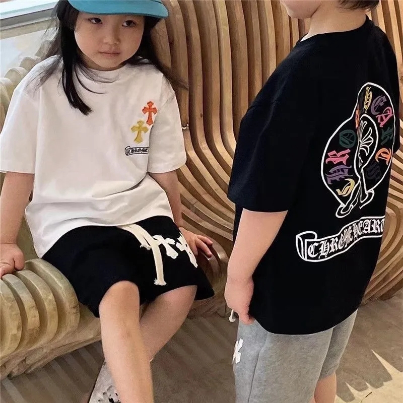   クロムハーツ激安 ブランド子ども服パロディ夏春秋トップス キッズベビー服男